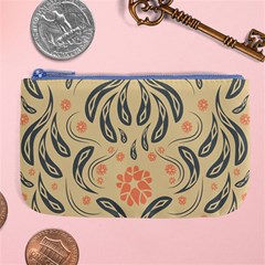 Folk flowers print Floral pattern Ethnic art Large Coin Purse