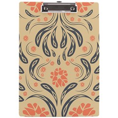 Folk flowers print Floral pattern Ethnic art A4 Clipboard