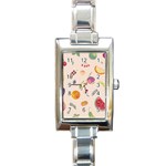 Summer Fruit Rectangle Italian Charm Watch Front