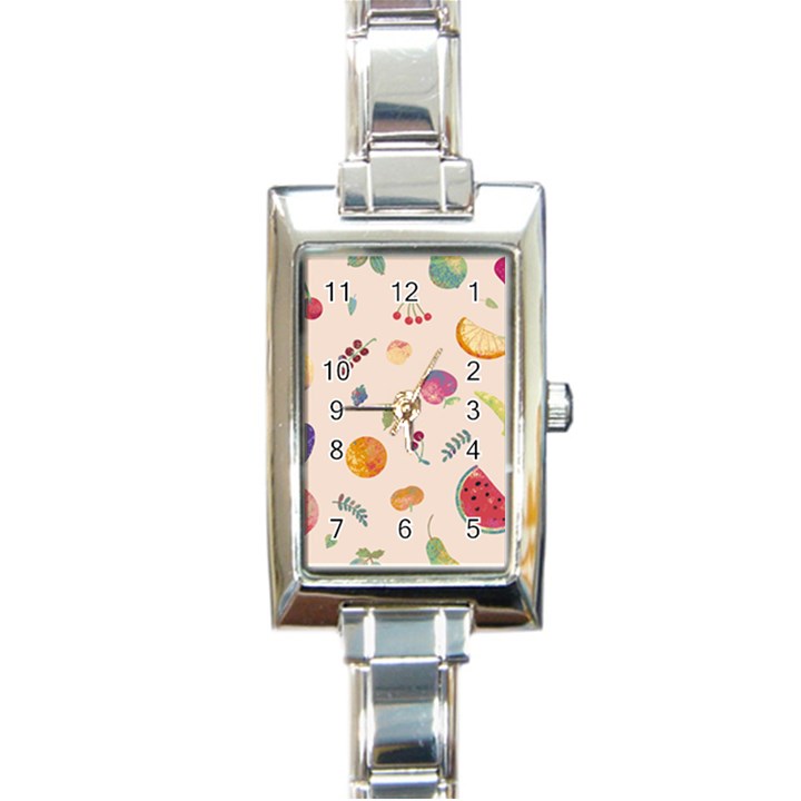 Summer Fruit Rectangle Italian Charm Watch