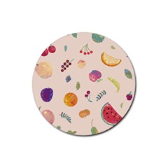 Summer Fruit Rubber Coaster (round) by SychEva