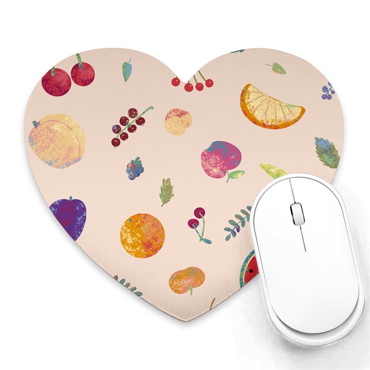 Summer Fruit Heart Mousepads