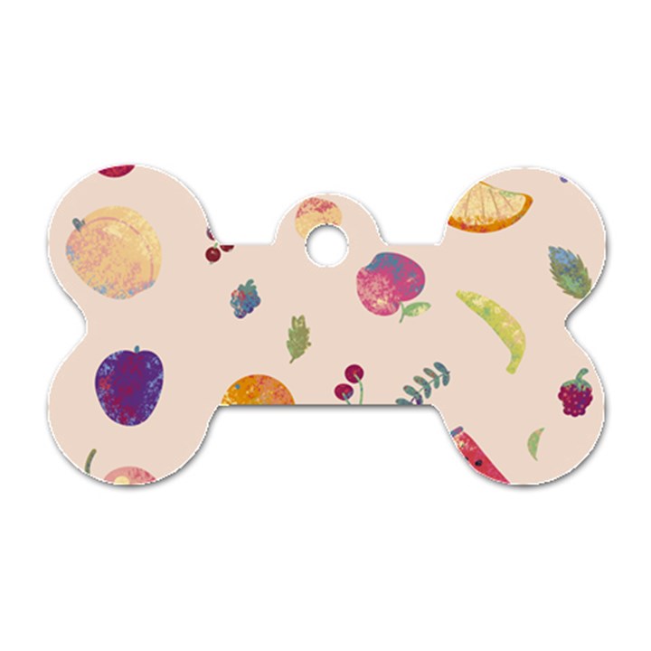 Summer Fruit Dog Tag Bone (One Side)