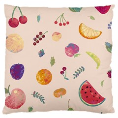 Summer Fruit Large Cushion Case (one Side) by SychEva