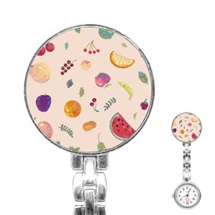 Summer Fruit Stainless Steel Nurses Watch by SychEva