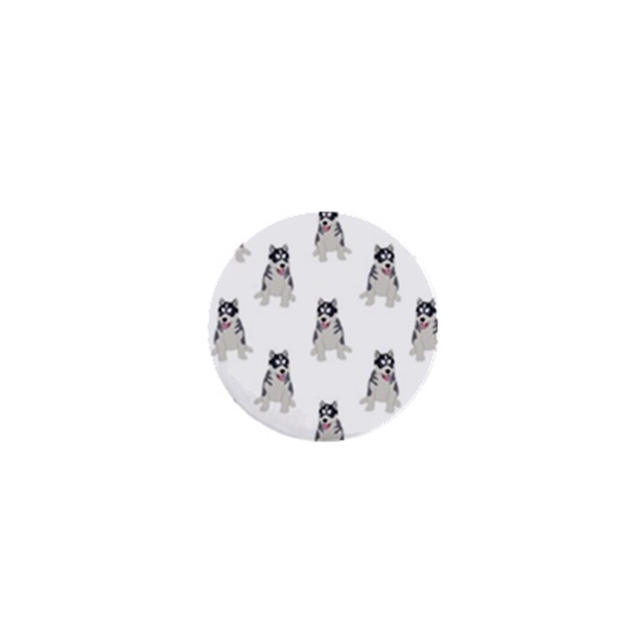 Cute Husky Puppies 1  Mini Buttons