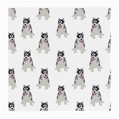 Cute Husky Puppies Medium Glasses Cloth by SychEva