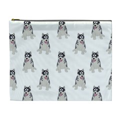 Cute Husky Puppies Cosmetic Bag (xl)