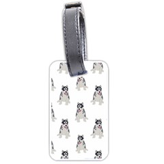 Cute Husky Puppies Luggage Tag (one Side) by SychEva