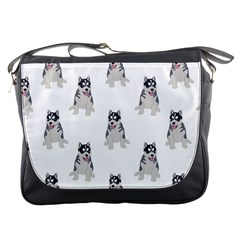 Cute Husky Puppies Messenger Bag by SychEva