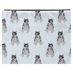 Cute Husky Puppies Cosmetic Bag (xxxl) by SychEva