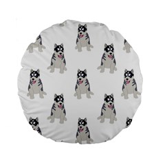 Cute Husky Puppies Standard 15  Premium Round Cushions by SychEva