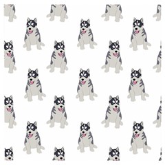 Cute Husky Puppies Wooden Puzzle Square