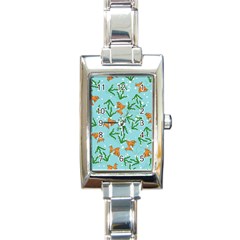 Gold Fish Rectangle Italian Charm Watch