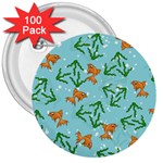 Gold Fish 3  Buttons (100 pack)  Front