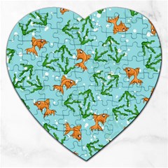 Gold Fish Jigsaw Puzzle (heart) by SychEva