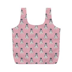 Cute Husky Full Print Recycle Bag (m) by SychEva