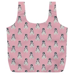 Cute Husky Full Print Recycle Bag (xl) by SychEva