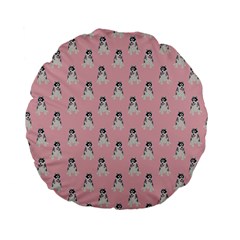 Cute Husky Standard 15  Premium Flano Round Cushions by SychEva