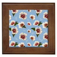 Hibiscus Flowers Framed Tile by SychEva