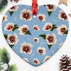 Hibiscus Flowers Ornament (heart) by SychEva