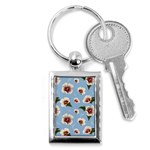 Hibiscus Flowers Key Chain (Rectangle) Front