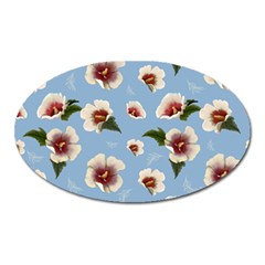 Hibiscus Flowers Oval Magnet by SychEva