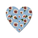 Hibiscus Flowers Heart Magnet Front