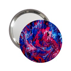 Painted Feathers 2 25  Handbag Mirrors by kaleidomarblingart