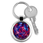 Painted feathers Key Chain (Round) Front