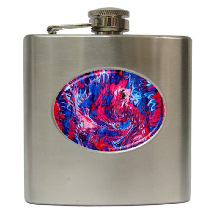 Painted feathers Hip Flask (6 oz)