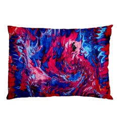 Painted Feathers Pillow Case by kaleidomarblingart