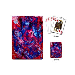 Painted Feathers Playing Cards Single Design (mini) by kaleidomarblingart