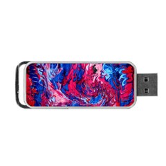 Painted Feathers Portable Usb Flash (one Side) by kaleidomarblingart