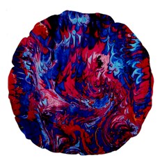 Painted Feathers Large 18  Premium Flano Round Cushions