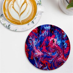 Painted Feathers Uv Print Round Tile Coaster