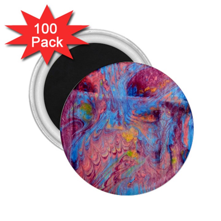 Abstract marbling art print 2.25  Magnets (100 pack) 