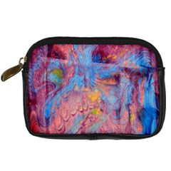 Abstract Marbling Art Print Digital Camera Leather Case by kaleidomarblingart