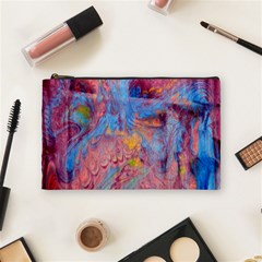 Abstract Marbling Art Print Cosmetic Bag (medium) by kaleidomarblingart