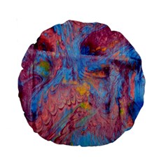 Abstract Marbling Art Print Standard 15  Premium Round Cushions