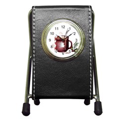 Christmas Joy Pen Holder Desk Clock by Blueketchupshop