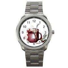 Christmas Joy Sport Metal Watch by Blueketchupshop