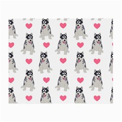 Little Husky With Hearts Small Glasses Cloth by SychEva