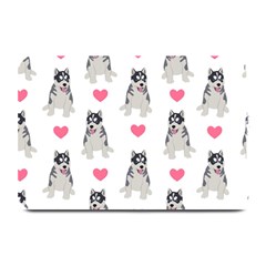 Little Husky With Hearts Plate Mats by SychEva