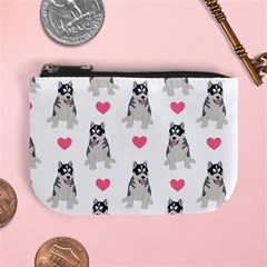 Little Husky With Hearts Mini Coin Purse by SychEva