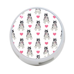 Little Husky With Hearts 4-port Usb Hub (one Side) by SychEva