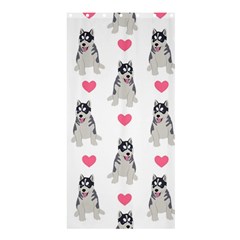 Little Husky With Hearts Shower Curtain 36  X 72  (stall)  by SychEva