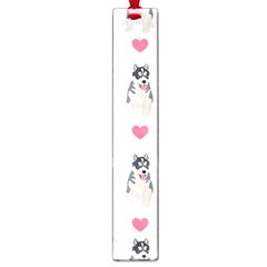 Little Husky With Hearts Large Book Marks by SychEva