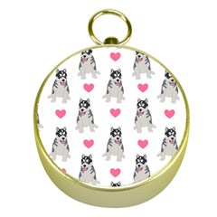 Little Husky With Hearts Gold Compasses by SychEva