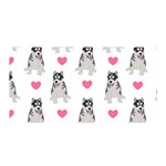 Little Husky With Hearts Satin Wrap Front